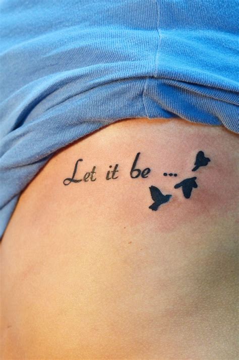 let it be tatuaje|The Meaning of Let It Be Tattoo A Symbol of Peace。